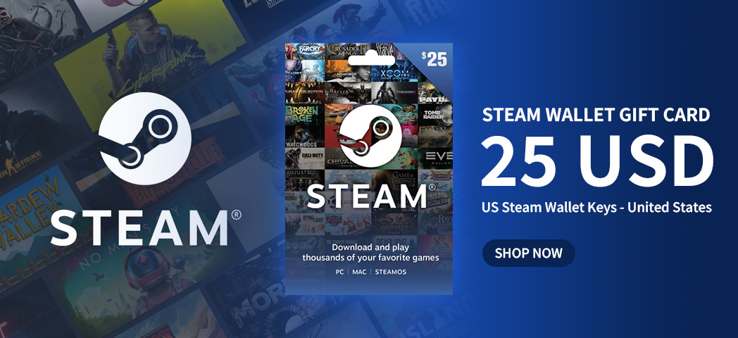 Steam Wallet Gift Card 25 USD - US Steam Wallet Keys - United States(USD)