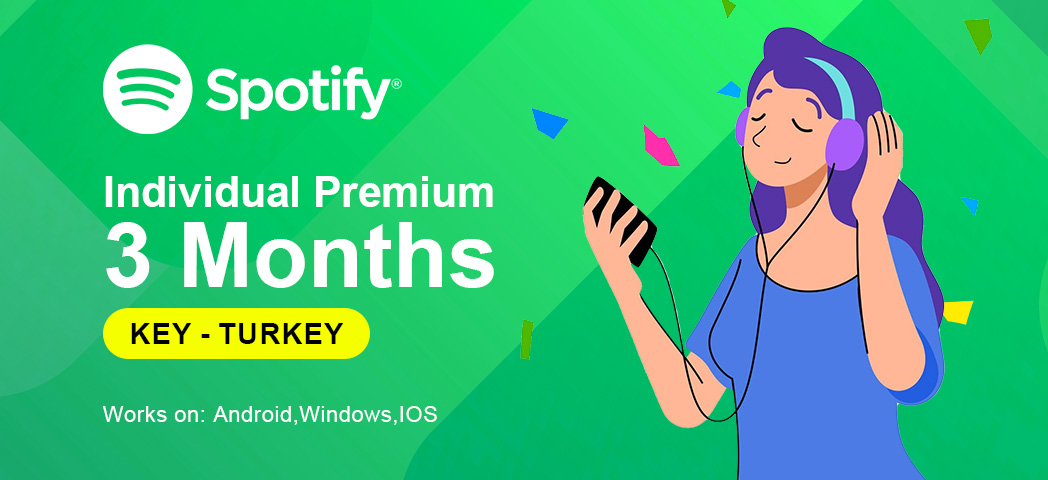 Spotify Individual Premium 3 Months Key - Turkey
