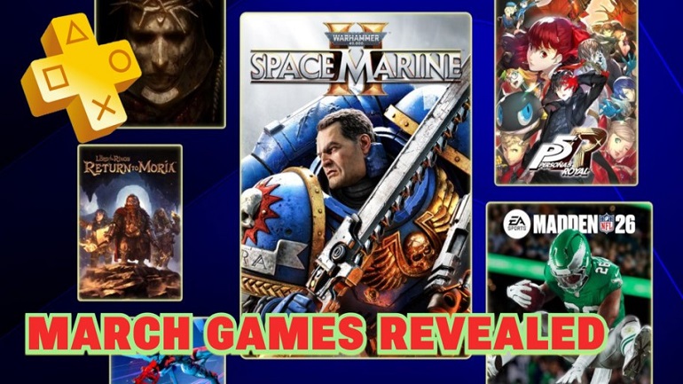 PlayStation Plus March 2026 Games Revealed: Space Marine 2, Madden NFL 26 and More